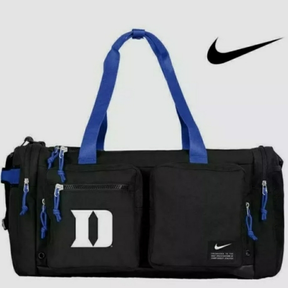 duke blue devils nike utility power medium duffel gym bag black DB6004 010 - Picture 7 of 10